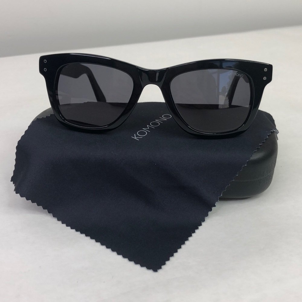 KOMONO Allen Glossy Black Sunglasses NEW - Picture 6 of 11